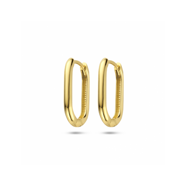 Oorringen, 14krt.goud paperclip (18.5x2.5mm.) - 24990