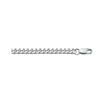 Armband, zilver gourmette  4,3 mm. (lengte: 19cm.) - 24204