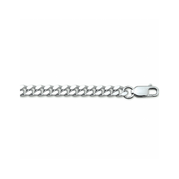 Armband, zilver gourmette 4,8mm (lengte: 20cm.) - 24174