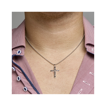 Hanger, zilver kruis met corpus (30x18mm.) - 24100 Hanger, zilver kruis met corpus (30x18mm.) - 24100