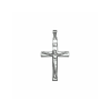Hanger, zilver kruis met corpus (30x18mm.) - 24100