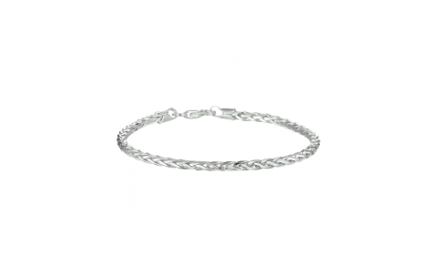 HC Armband, zilver vossestaart 3,0 mm (lengte: 19cm.) - 22725