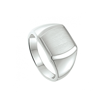 Ring, zilver poli/mat (maat 20) - 24346 Ring, zilver poli/mat (maat 20) - 24346