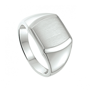 Ring, zilver poli/mat (maat 20) - 24346