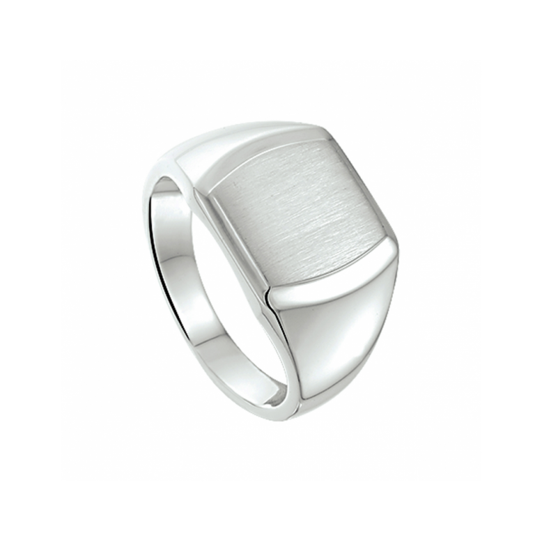 Ring, zilver poli/mat (maat 20) - 24346