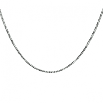 Collier, zilver/oxi vossestaart 1,6 mm (lengte 60cm.) - 22670