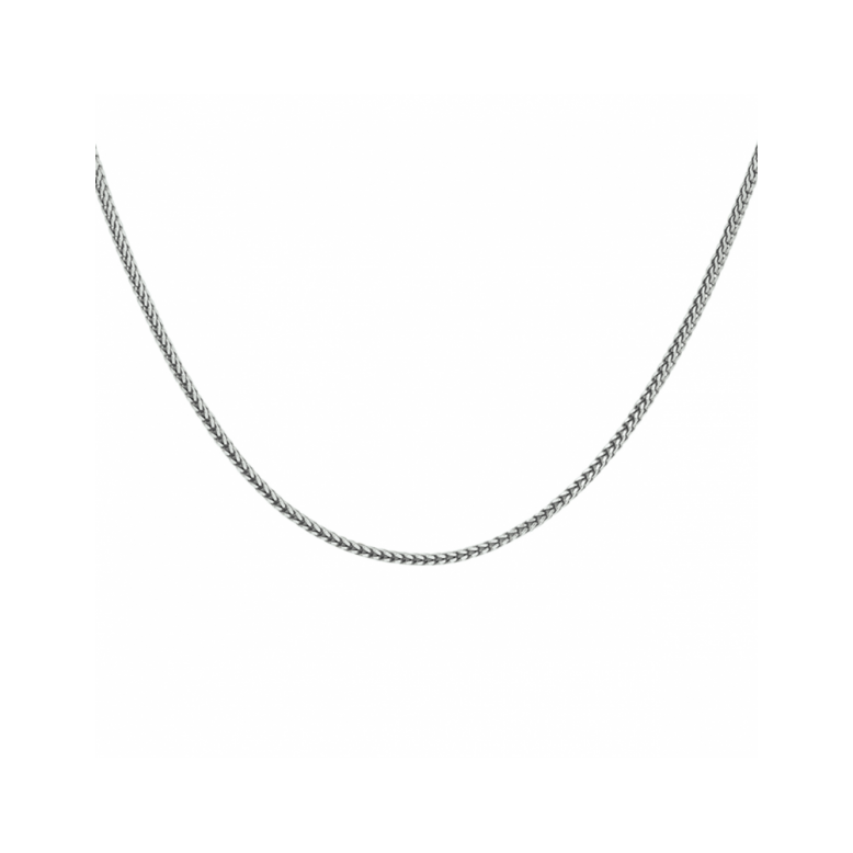 Collier, zilver/oxi vossestaart 1,6 mm (lengte 60cm.) - 22670