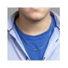 Collier, zilver/oxi vossestaart 1,6 mm (lengte 60cm.) - 22670
