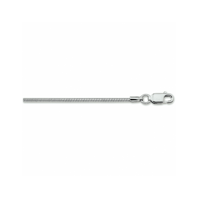 Collier, zilver gerhodineerd slang 1,6 mm (lengte: 50cm.) - 23591