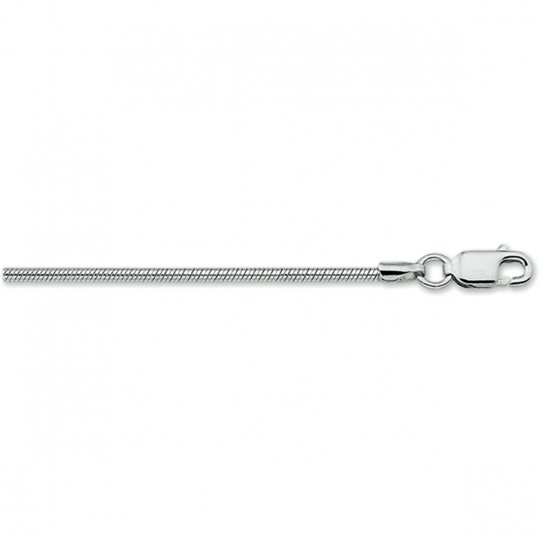 Collier, zilver gerhodineerd slang 1,6 mm (lengte: 50cm.) - 23591