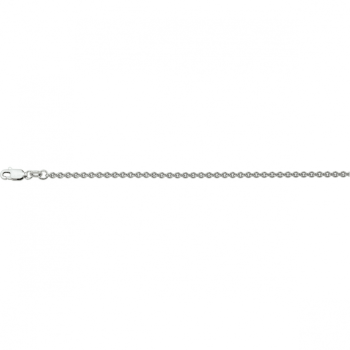 Collier, zilver gerhodineerd ankerschakel (lengte: 80cm.) - 24084