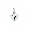Urnhanger, zilver gerhodineerd hart (breedte: 16,5mm.) - 24673