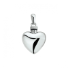 Urnhanger, zilver gerhodineerd hart (breedte: 16,5mm.) - 24673