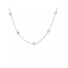 Collier, zilver ankerschakel met zirkonia (lengte: 40-44cm.) - 24092