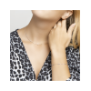 Collier, zilver ankerschakel met zirkonia (lengte: 40-44cm.) - 24092