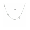Collier, zilver ankerschakel met zirkonia (lengte: 40-44cm.) - 24092