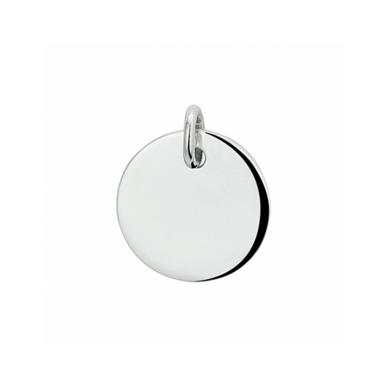 Graveerhanger, zilver gerhodineerd rond (16mm.) - 23235