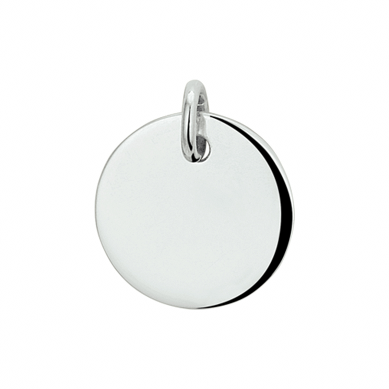 Graveerhanger, zilver gerhodineerd rond (16mm.) - 23235