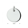 Graveerhanger, zilver gerhodineerd rond (16mm.) - 23235