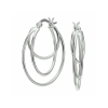 Oorringen, zilver gerhodineerd (27x4mm.) - 24550