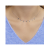 Collier, zilver gerhodineerd rondjes (lengte:41-45cm.) - 23194