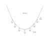 Collier, zilver gerhodineerd rondjes (lengte:41-45cm.) - 23194
