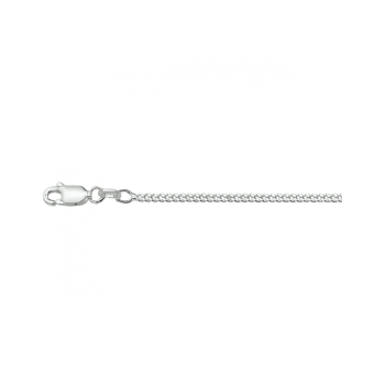 Collier, zilver gerhodineerd gourmette 2,1mm. (60cm.) - 24155 Collier, zilver gerhodineerd gourmette 2,1mm. (60cm.) - 24155