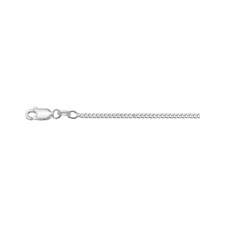 Collier, zilver gerhodineerd gourmette 2,1mm. (60cm.) - 24155