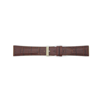 Horlogeband 22mm Bruin Krokodillenprint - 24466