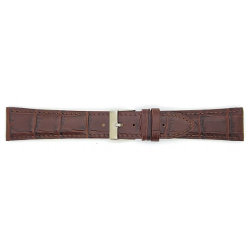 Horlogeband 22mm Bruin Krokodillenprint - 24466