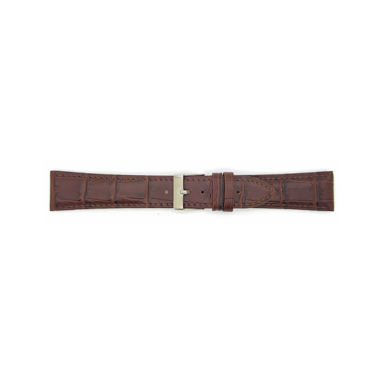 Horlogeband 22mm Bruin Krokodillenprint - 24466