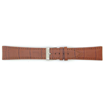 Horlogeband 22mm Bruin Krokodillenprint - 24465 Horlogeband 22mm Bruin Krokodillenprint - 24465