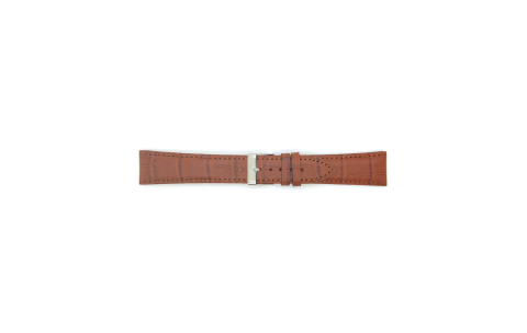 Horlogeband 22mm Bruin Krokodillenprint - 24465