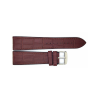 Horlogeband 20mm, Leer met Silicone aan de binnen kant, Bruin - 23229