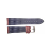 Horlogeband 20mm, Leer met Silicone aan de binnen kant, Bruin - 23229