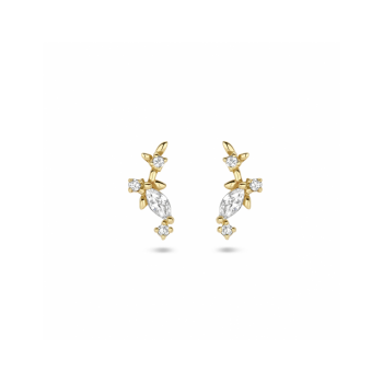Oorknoppen, 14krt.goud met zirkonia - 23415