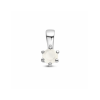 Hanger, zilver gerhodineerd met maansteen (4mm.) - 24315