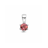 Hanger, zilver gerhodineerd met toermalijn  (4mm.) - 24317