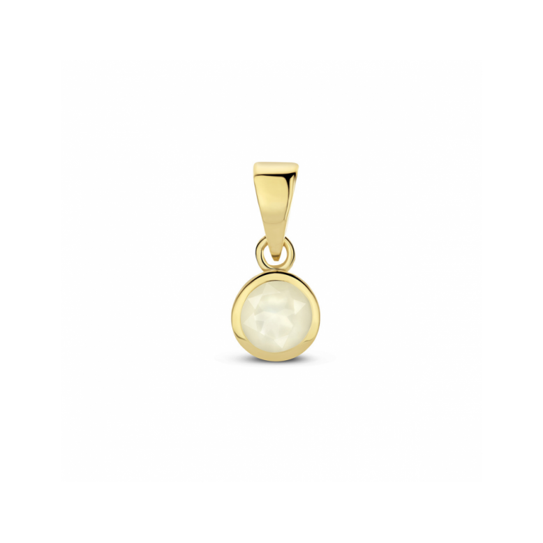 Hanger, 14krt.goud met Maansteen (5x11mm.) - 25020