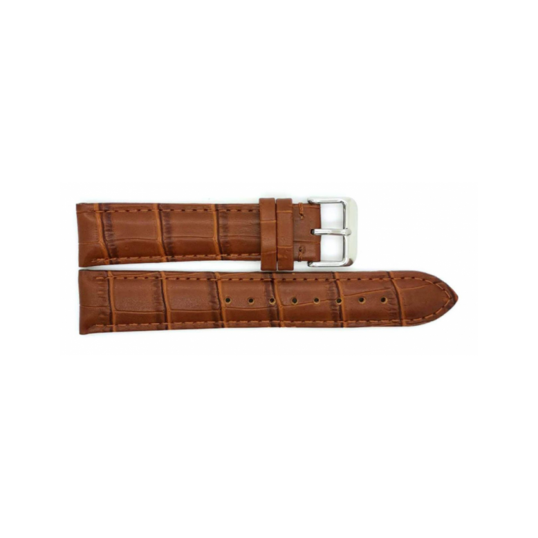 Horlogeband 12mm Bruin Kroko print - 22646