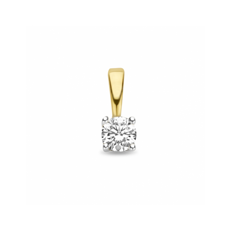 Hanger, 14krt.goud met diamant 0,15ct. - 24913 Hanger, 14krt.goud met diamant 0,15ct. - 24913
