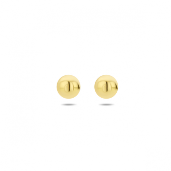 Oorknoppen, zilver verguld bolletje 4mm. - 24733 Oorknoppen, zilver verguld bolletje 4mm. - 24733