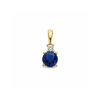 Hanger, 14krt.goud met saffier en diamant (0.02ct.) - 23146