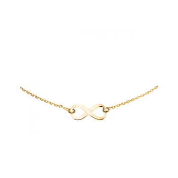 Collier, zilver verguld infinity (41-45cm.) - 23393 Collier, zilver verguld infinity (41-45cm.) - 23393
