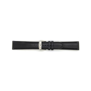 Vegtable Tanned leather watch strap with decorative Zig-Zag stitching, Remborded and padded with 5mm turn edge loops. Thickness descending from 4.5 to 3.2mm - 23003