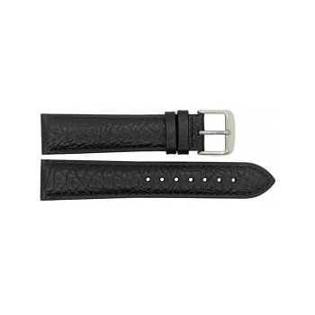 Horlogeband 14mm, Genuine buffalo Zwart - 23004