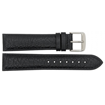 Horlogeband 14mm, Genuine buffalo Zwart - 23004