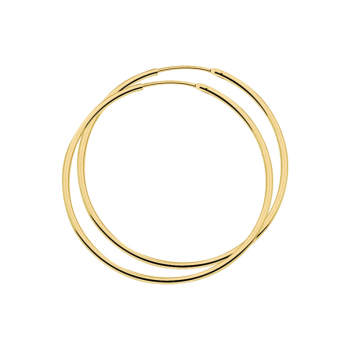 Oorringen, zilver verguld (45x1,5mm.) - 23563