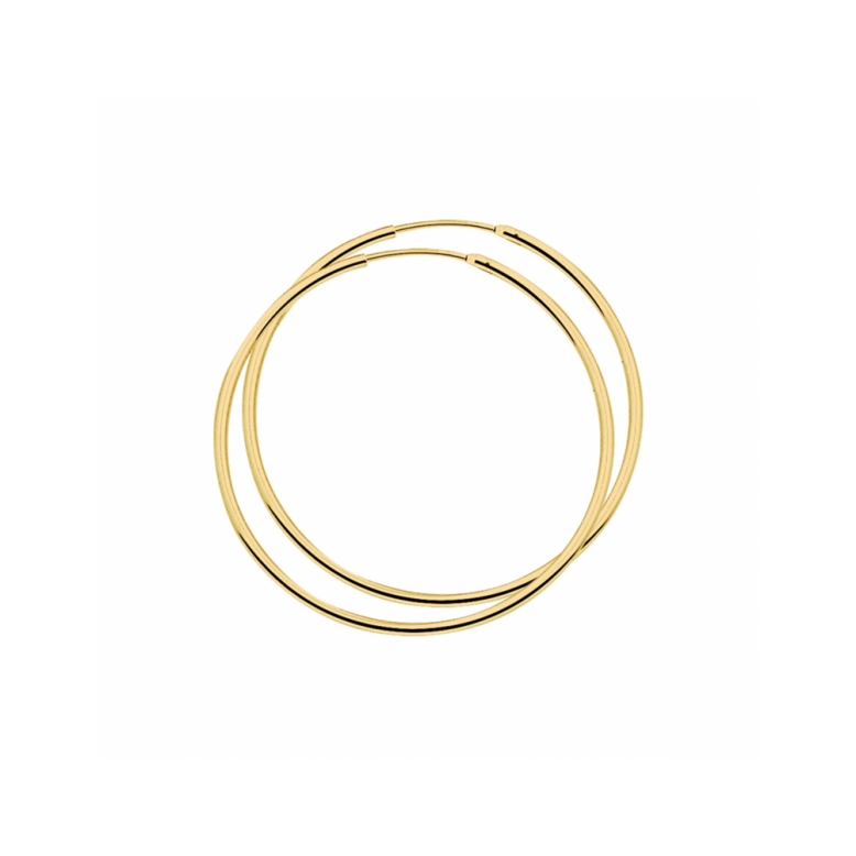 Oorringen, zilver verguld (45x1,5mm.) - 23563 Oorringen, zilver verguld (45x1,5mm.) - 23563