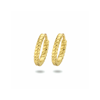 Oorringen, zilver geelverguld  (11x2mm.) - 24981